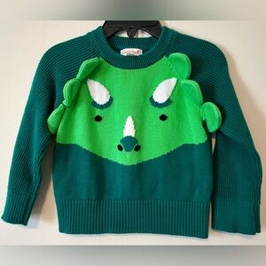 Toddler/Baby Boy’s Cat & Jack Green Dinosaur Sweater Knit Top Pullover Size 12m